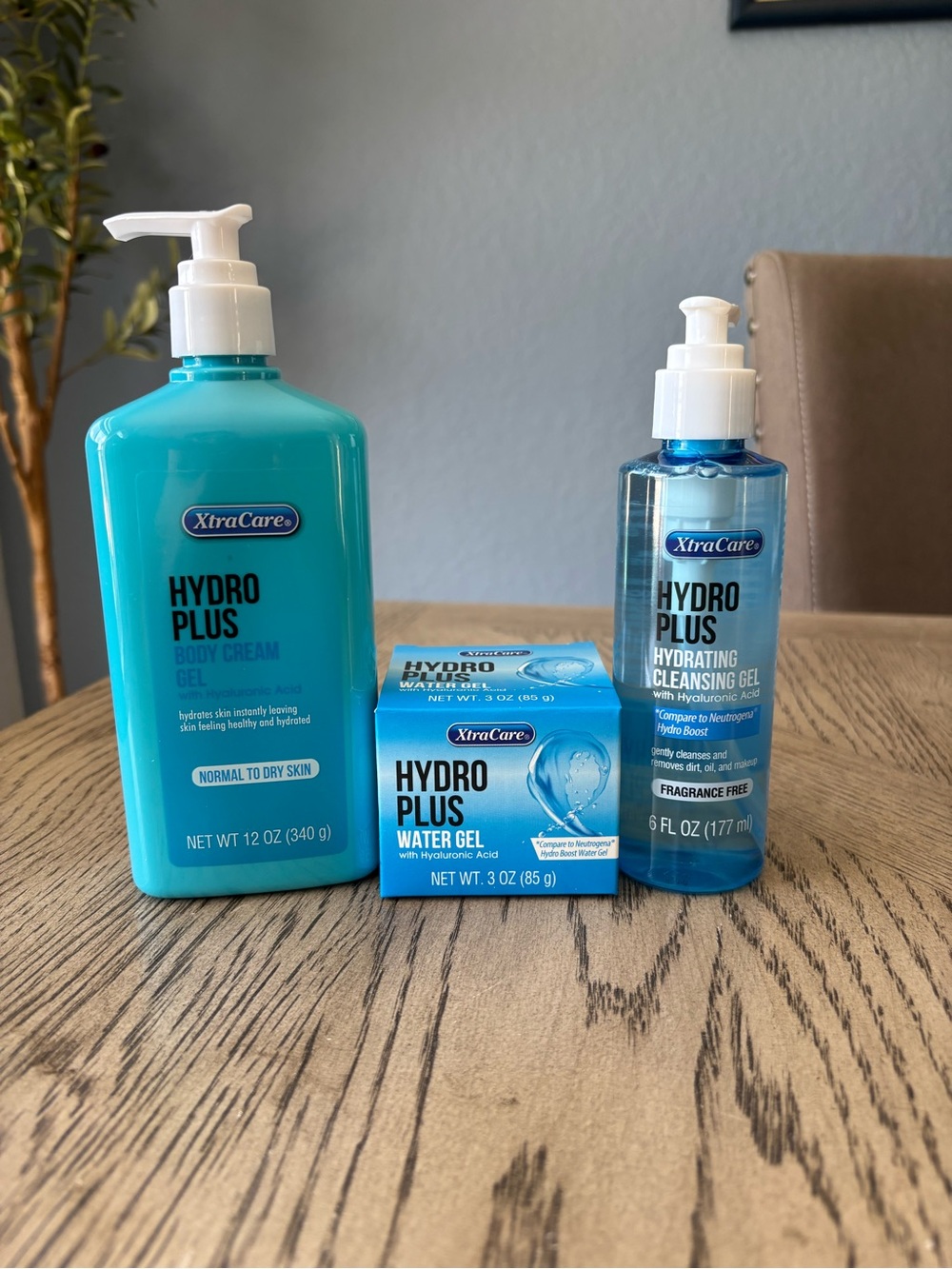 XtraCare Hydro Plus Hyaluronic Acid Skincare Set – 3 Pieces New